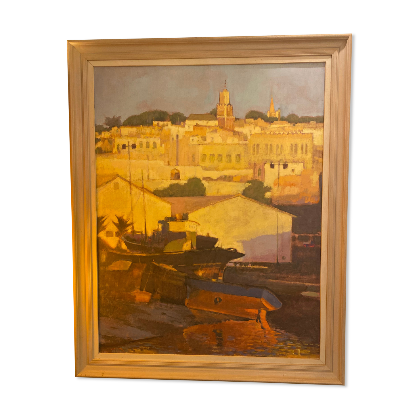 Painting "Martigues Canal, mirror to birds" 1980