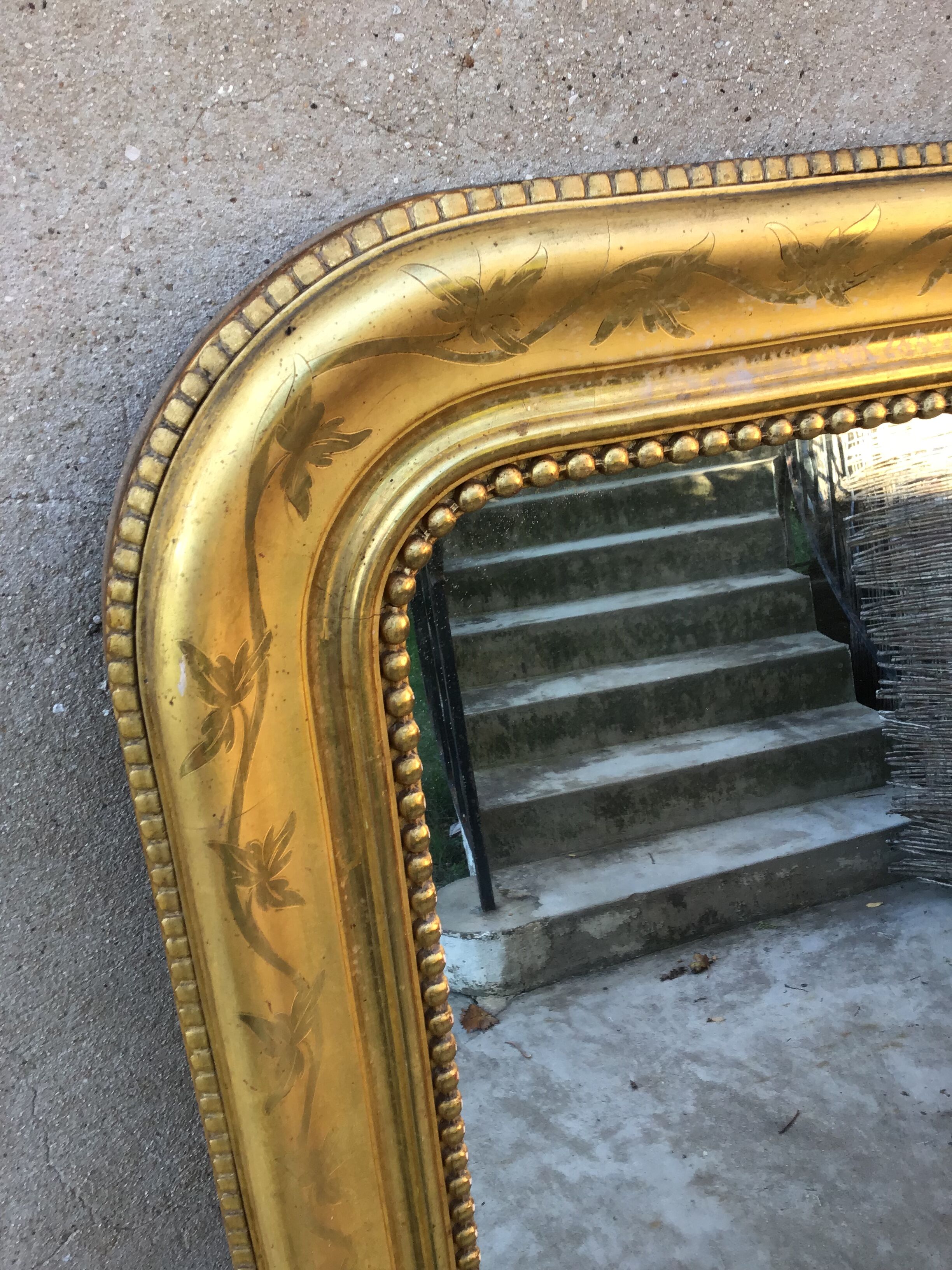 Golden mirror louis Philippe 130x90