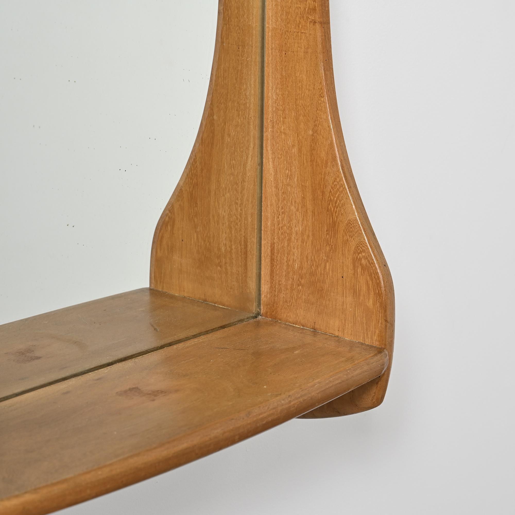 Miroir mural en bois à la gouge, Franz Xaver Sproll, circa 1960