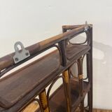 Vintage rattan wall shelf