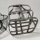 Two baskets metal and patinated wood early twentieth century