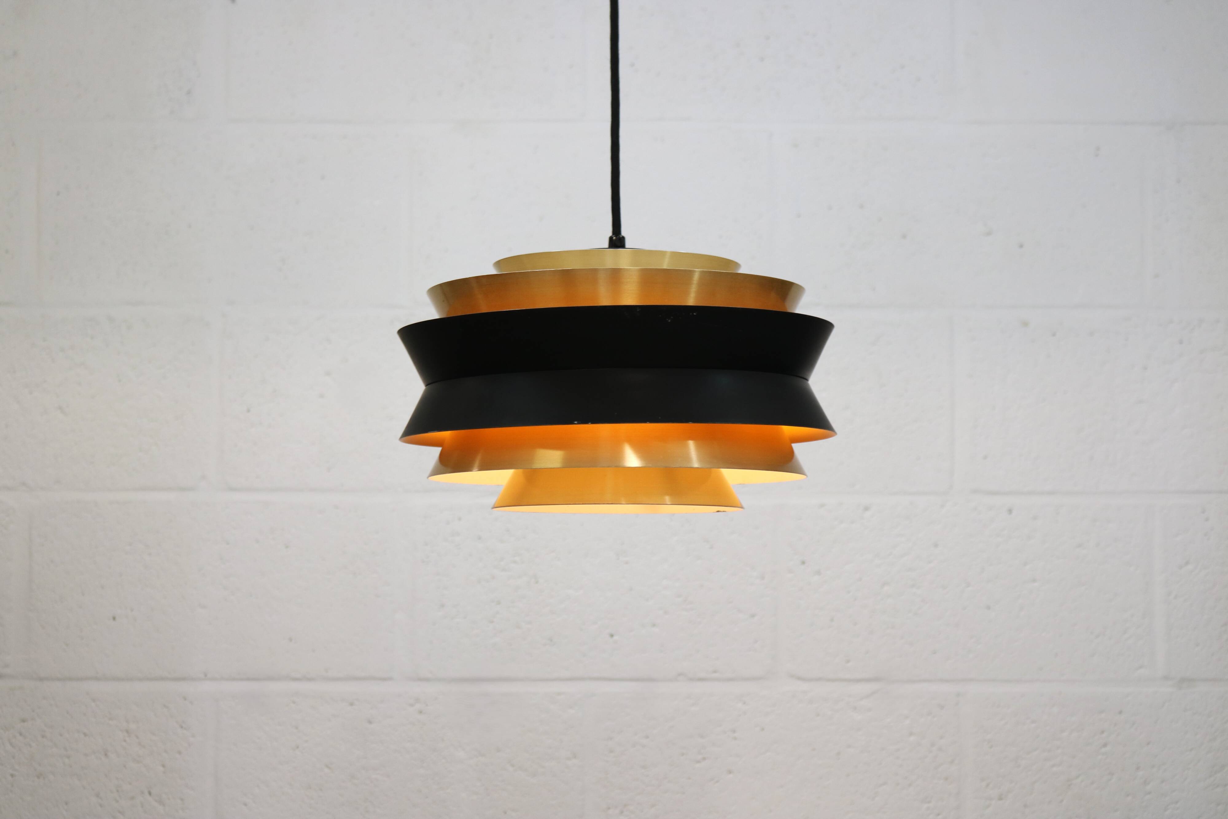 Large Swedish Lamp: Carl Thore Trava Model for Granhaga, 1970s Mid-Century