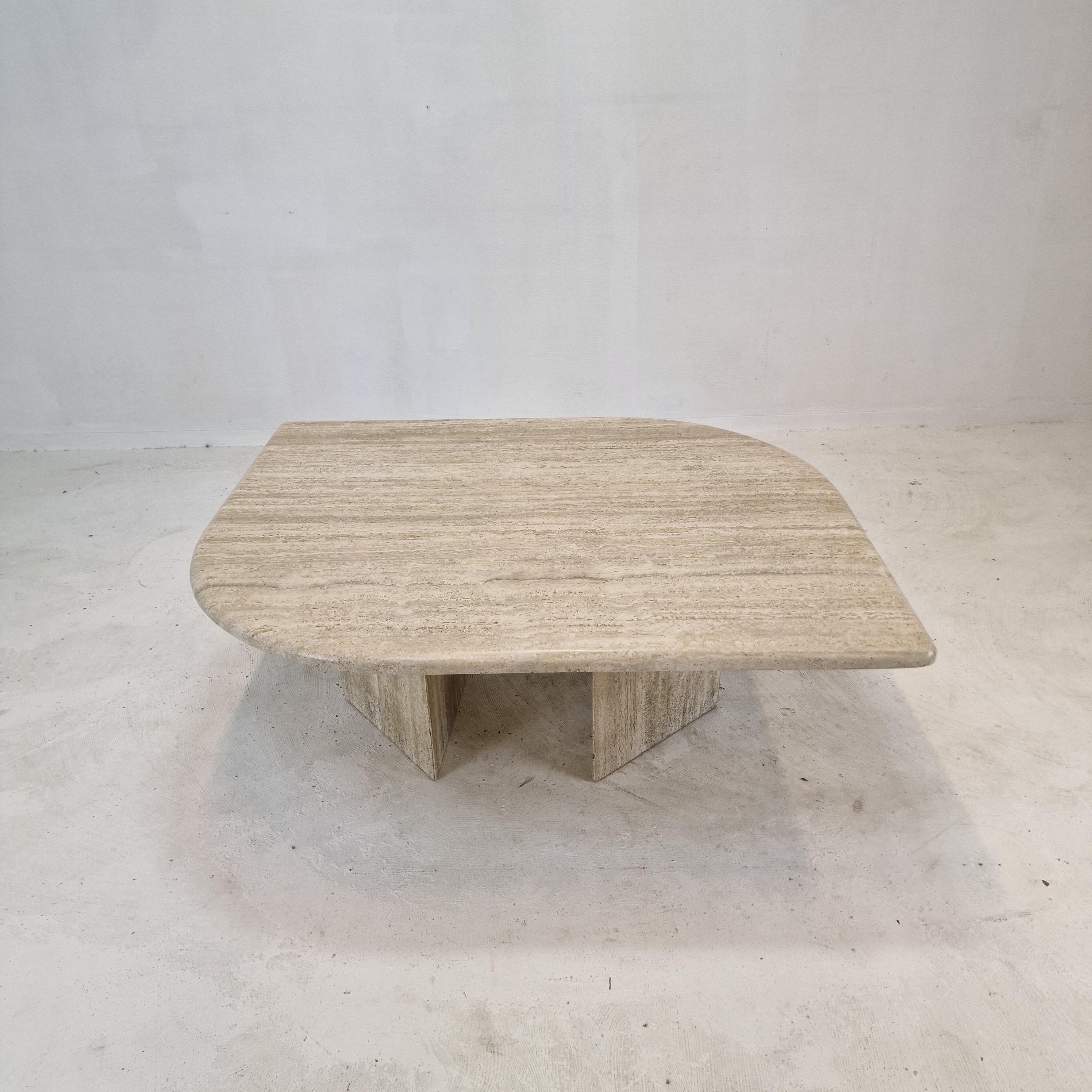 Italian travertine coffee table, 1980's