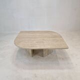 Italian travertine coffee table, 1980's