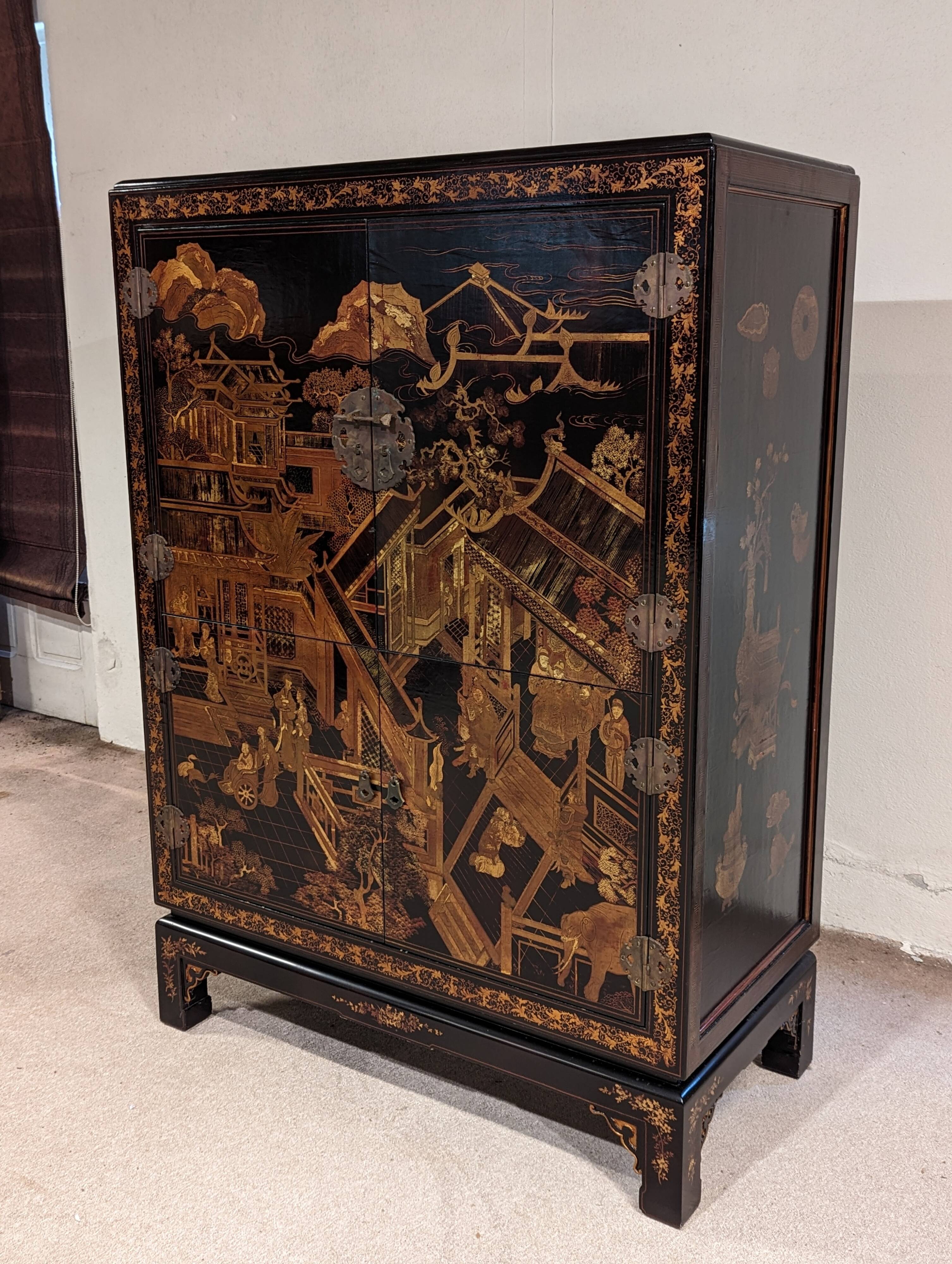 Chinese lacquer sideboard