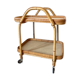 Rattan service, two trays