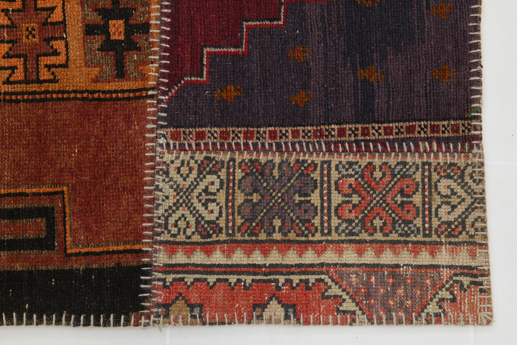 5x8 Red Classic Tapis Teppich Patchwork Rug,242x168Cm