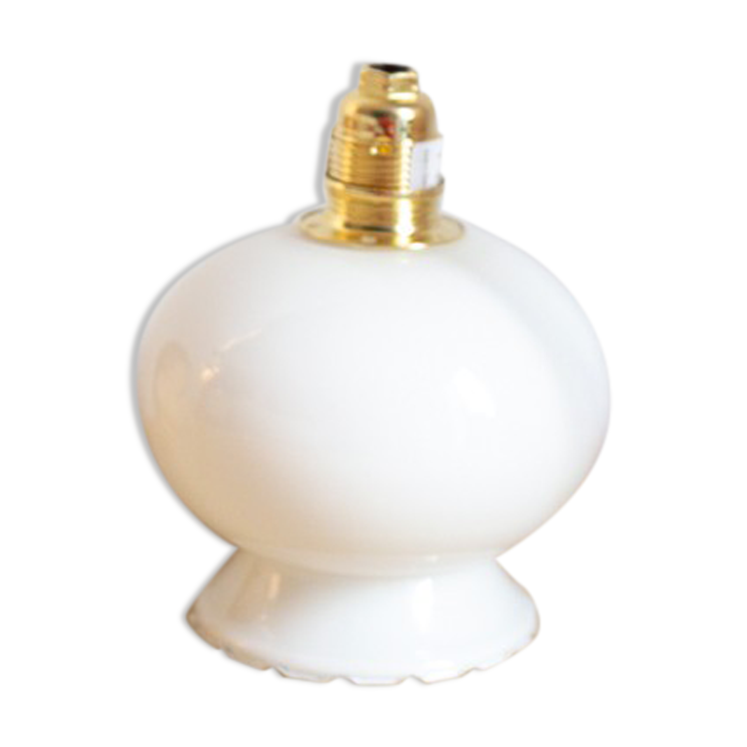 Walker with serrated glass lampshade