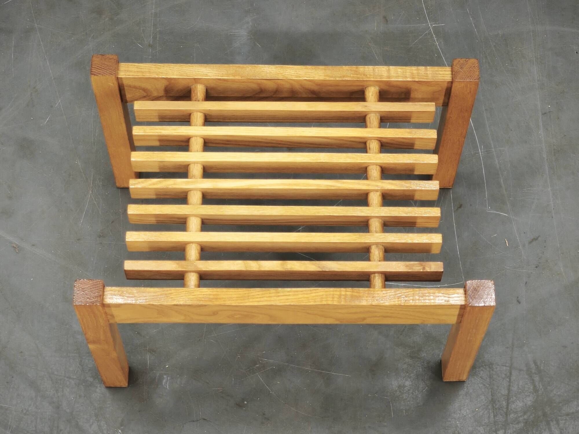 Mid-Century Ash Wood Plant Stand, Czechoslovakia, 1960s