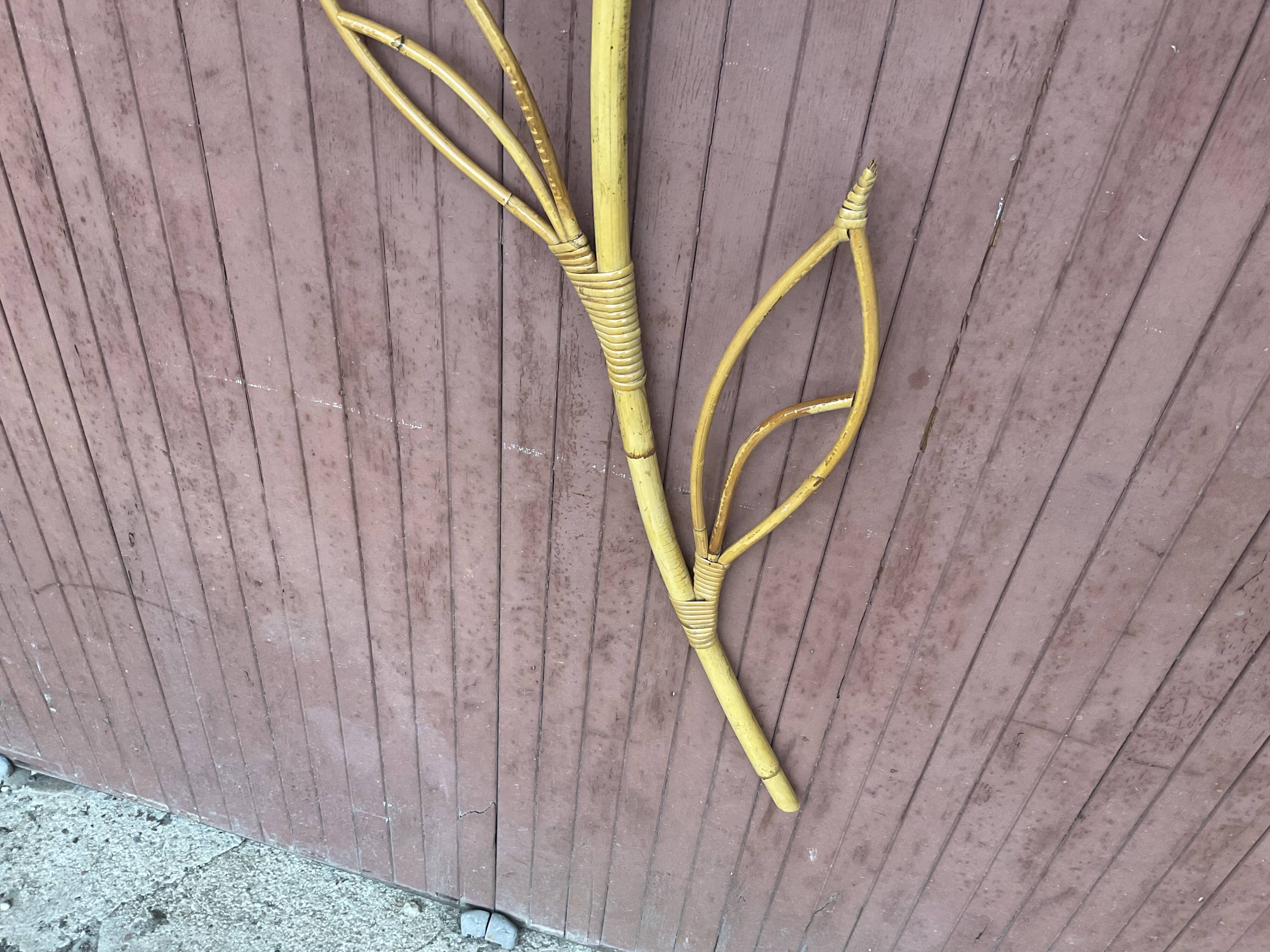 Vintage rattan mirror