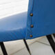 Set of 4 italian dining chairs with brass feet, 1950s