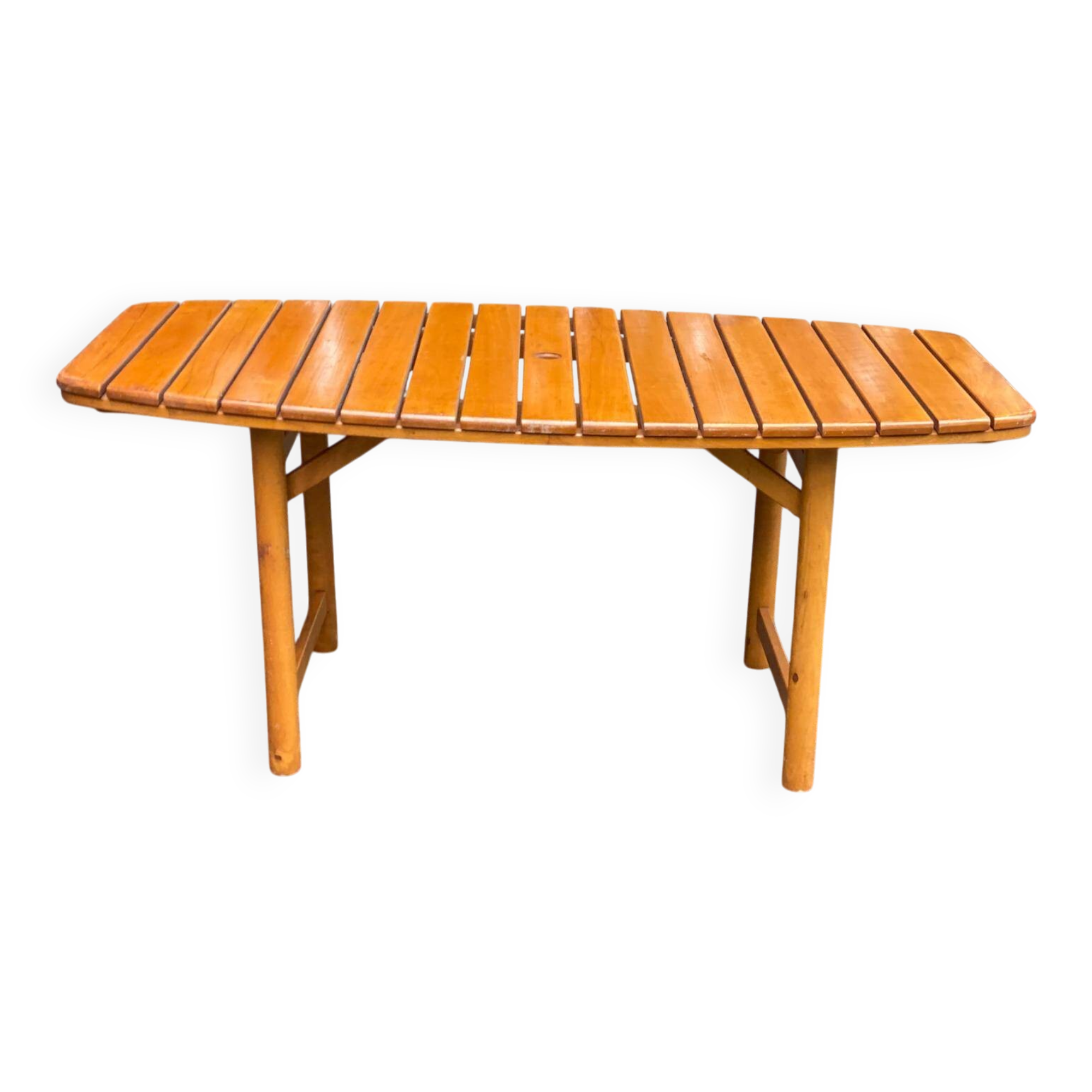 Clairitex 1970 folding garden table in solid wood 160x80cm
