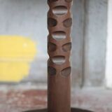 Vintage wooden floor lamp, reading table, carved wooden table, reading light