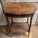 Jolie table chêne et rotin vintage