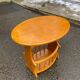 Round oval side table in carved solid wood from the 20th century.
