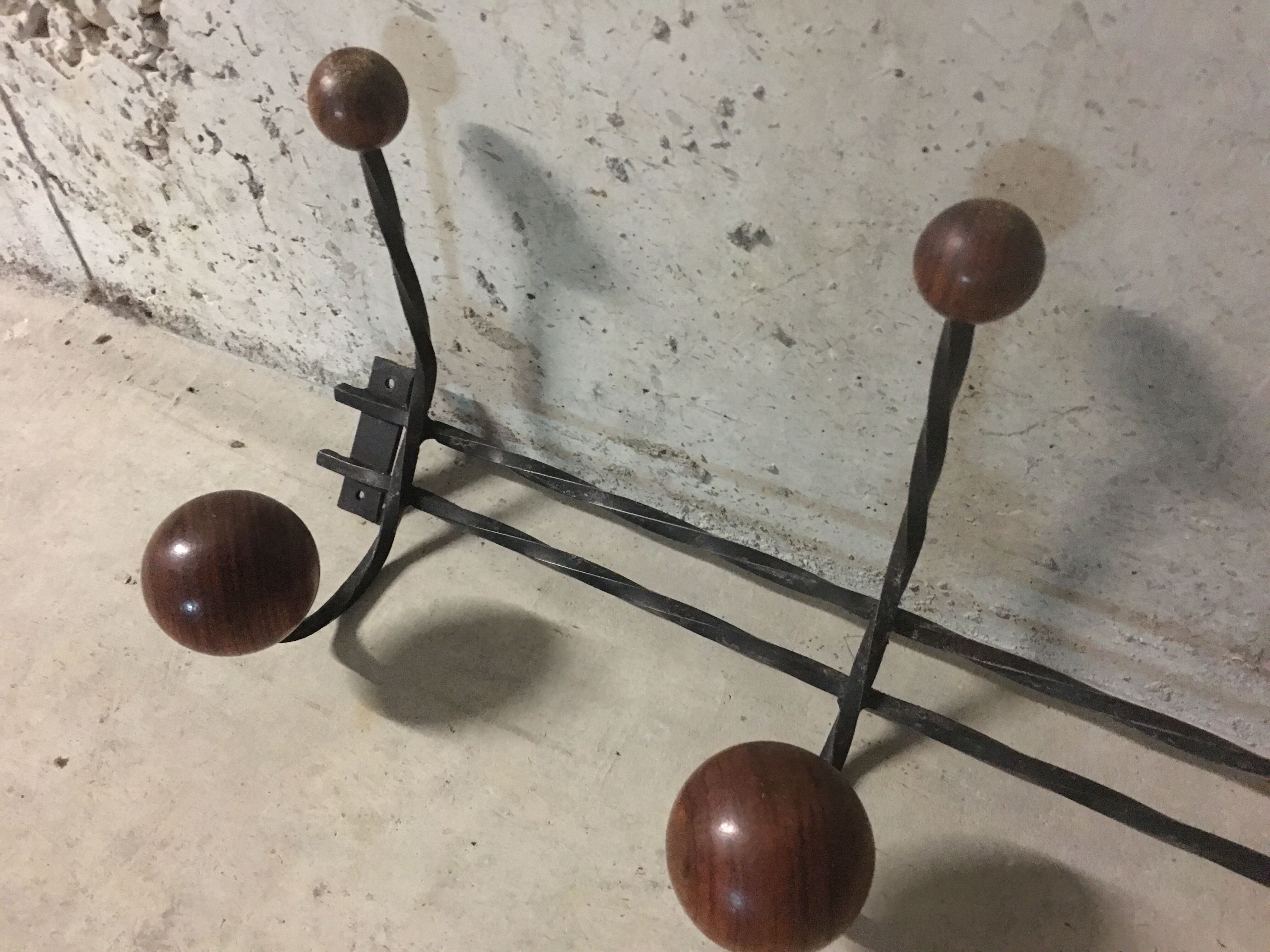 Patère 6 balls 60s