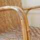 High-backed adult rattan armchair, circa 1960