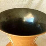 Ceramic vase terracotta years 50' vintage decor emaillee