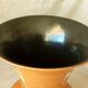 Vintage 1950s enamelled terracotta ceramic vase.
