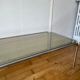 Vintage smoked glass coffee table