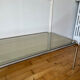 Table basse en verre fumé vintage