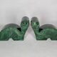 Pair of alabaster bookends, Italian design, vintage 16 cm
