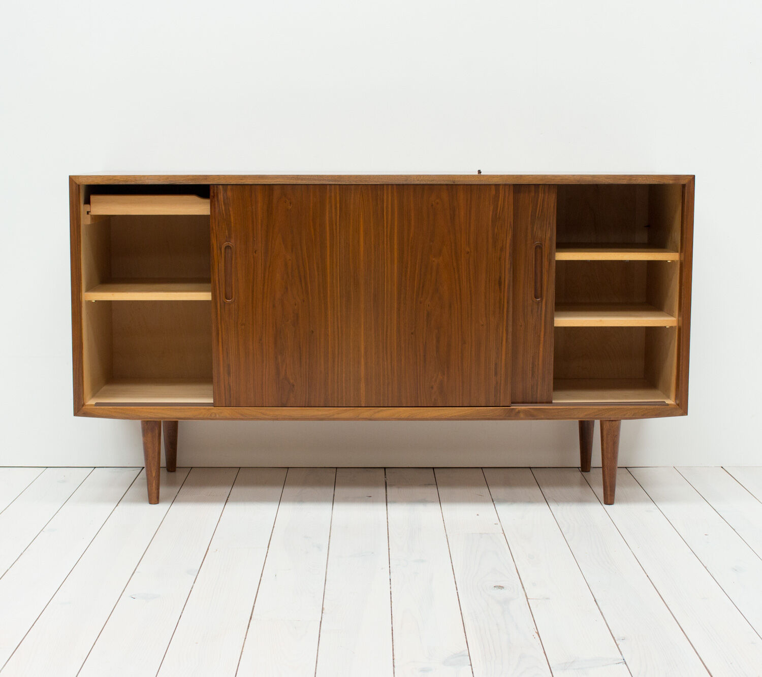 1960s Danish Walnut Sideboard/Record Cabinet by Poul Hundevad