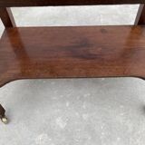 2 old English luggage rack in bronze and 19th century wood