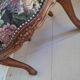 Fauteuil vintage brocante, fauteuil à tricot fleuri, classique des années 30-50