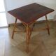 Wooden, bamboo and rattan game table, 1960s