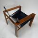 Fauteuils en bois et cuir attribués à Tarcisio Colzani, Italie  années 1960