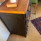 Vintage patinated black craft furniture style chest of drawers