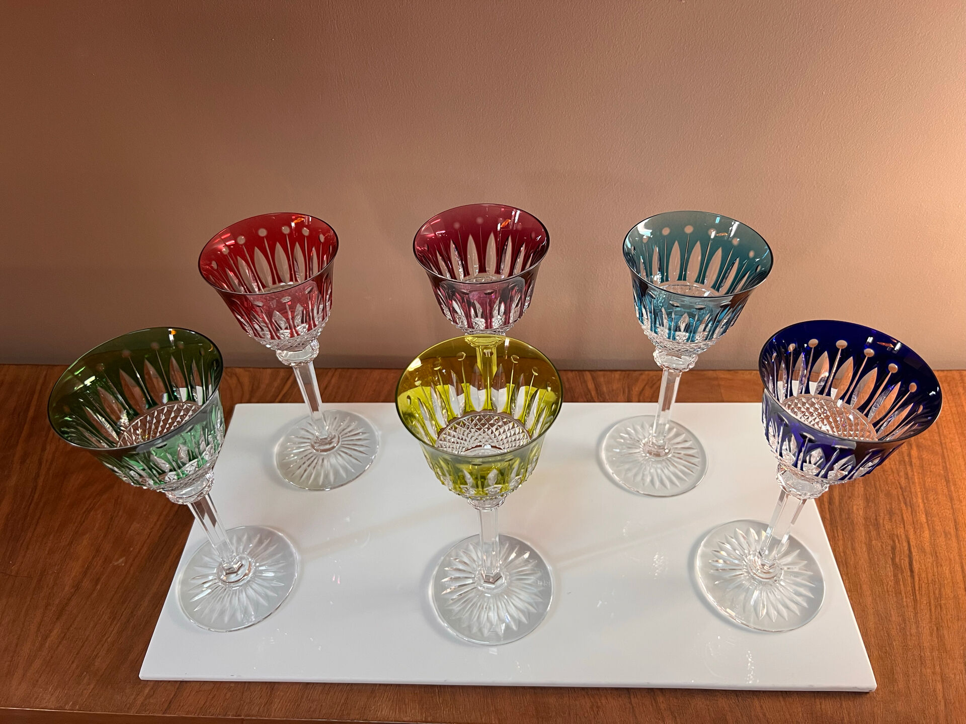 6 verres à vin en cristal Saint Louis
