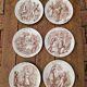 Set of 6 earthenware plates from Sarreguemines U&C Signs of the Times.