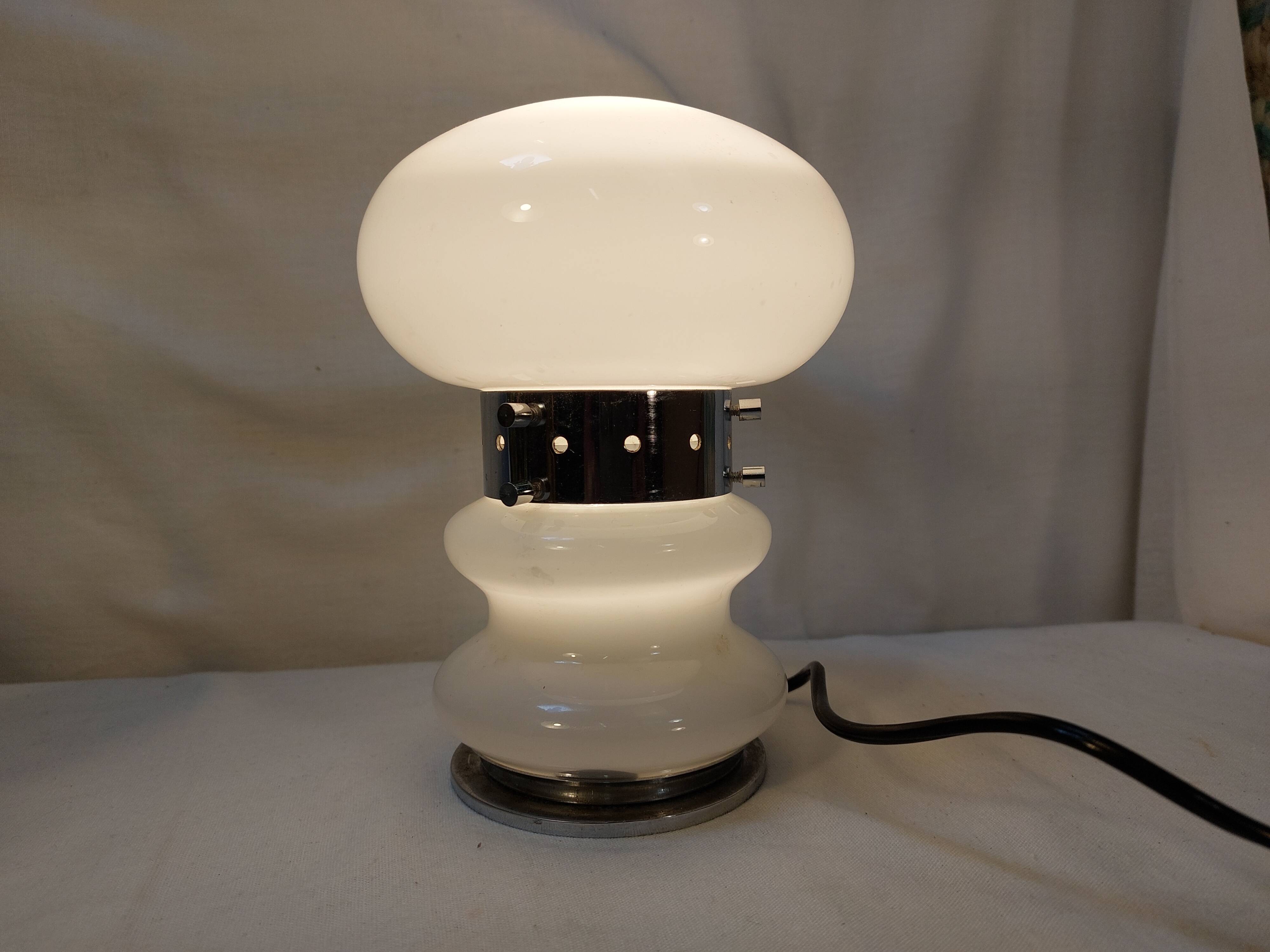 Glass Mushroom Table Lamp