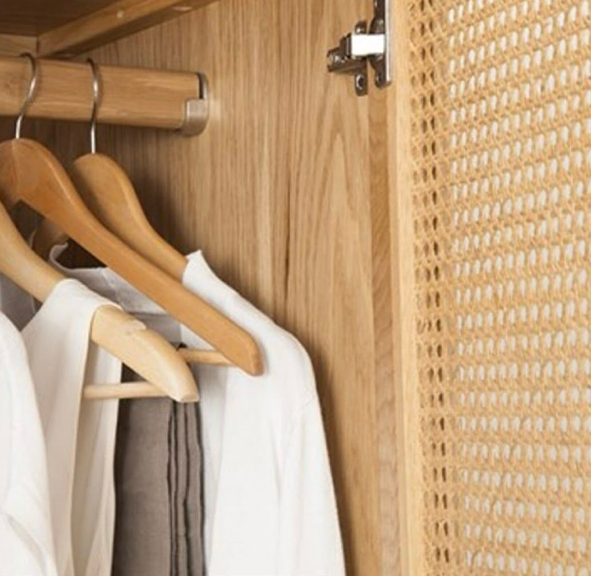 Cane and rattan wardrobe Made – large capacity