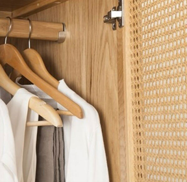 Armoire en cannage et rotin Made – grande capacité