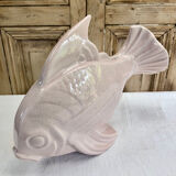 Sculpture poisson craquelé Art Déco céramique Le Jan