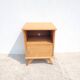 Vintage bedside table circa 1960 in raw wood