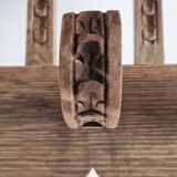 Old carved wood wall shelf