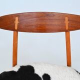 Hans Wegner model CH30 dining chairs in cowskin Carl Hansen Denmark 1952