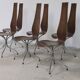 6 chaises M352 dites Lyre par Théo Häberli, Suisse vers 1968