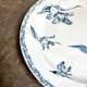 Large round Lunéville plate in blue ironstone, "Tulip" service.