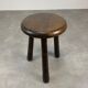 Tabouret tripode pieds massue, bois