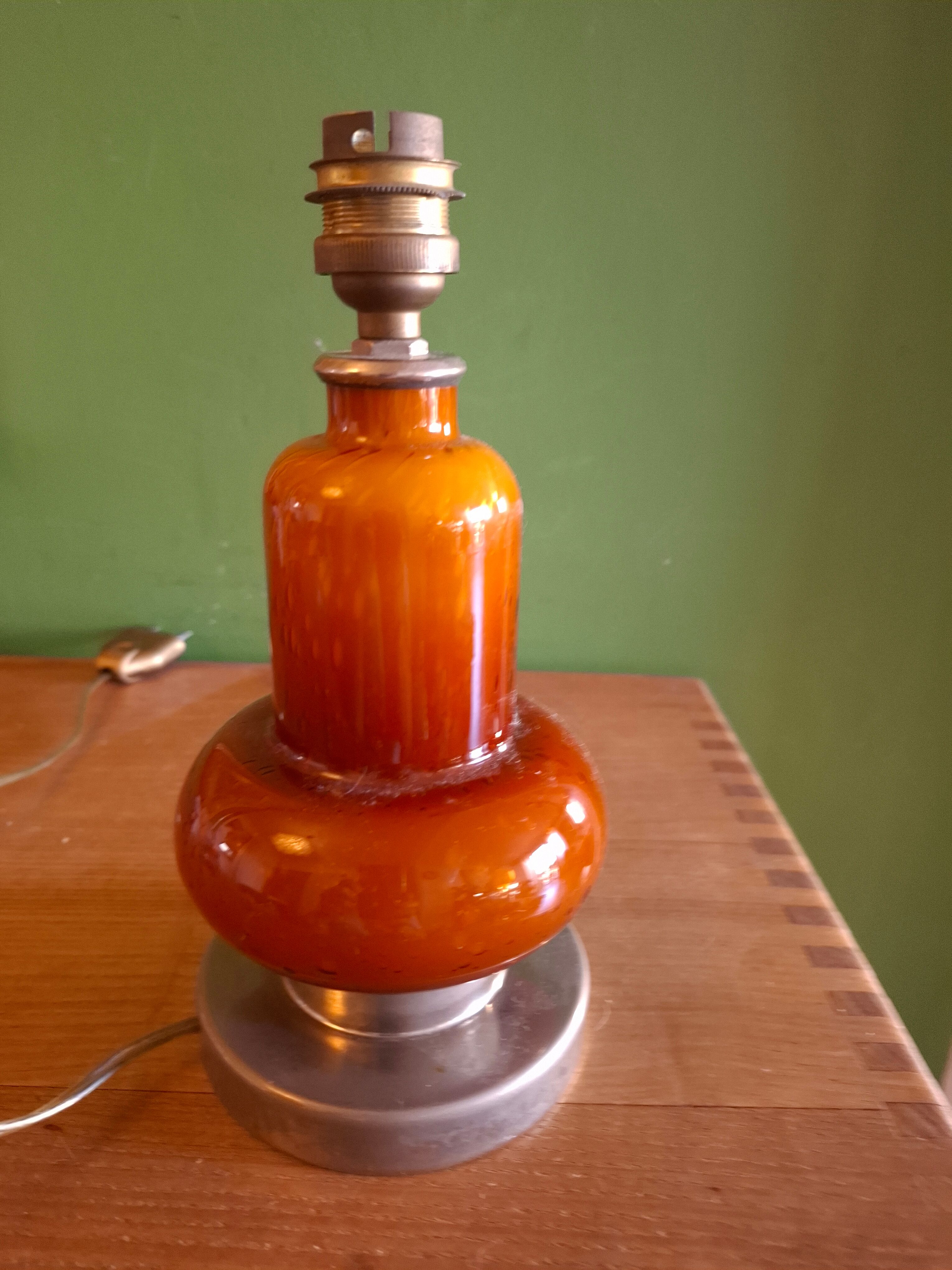 Blown glass lamp base