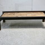 Roger Capron, rare, large coffee table with character decorations.