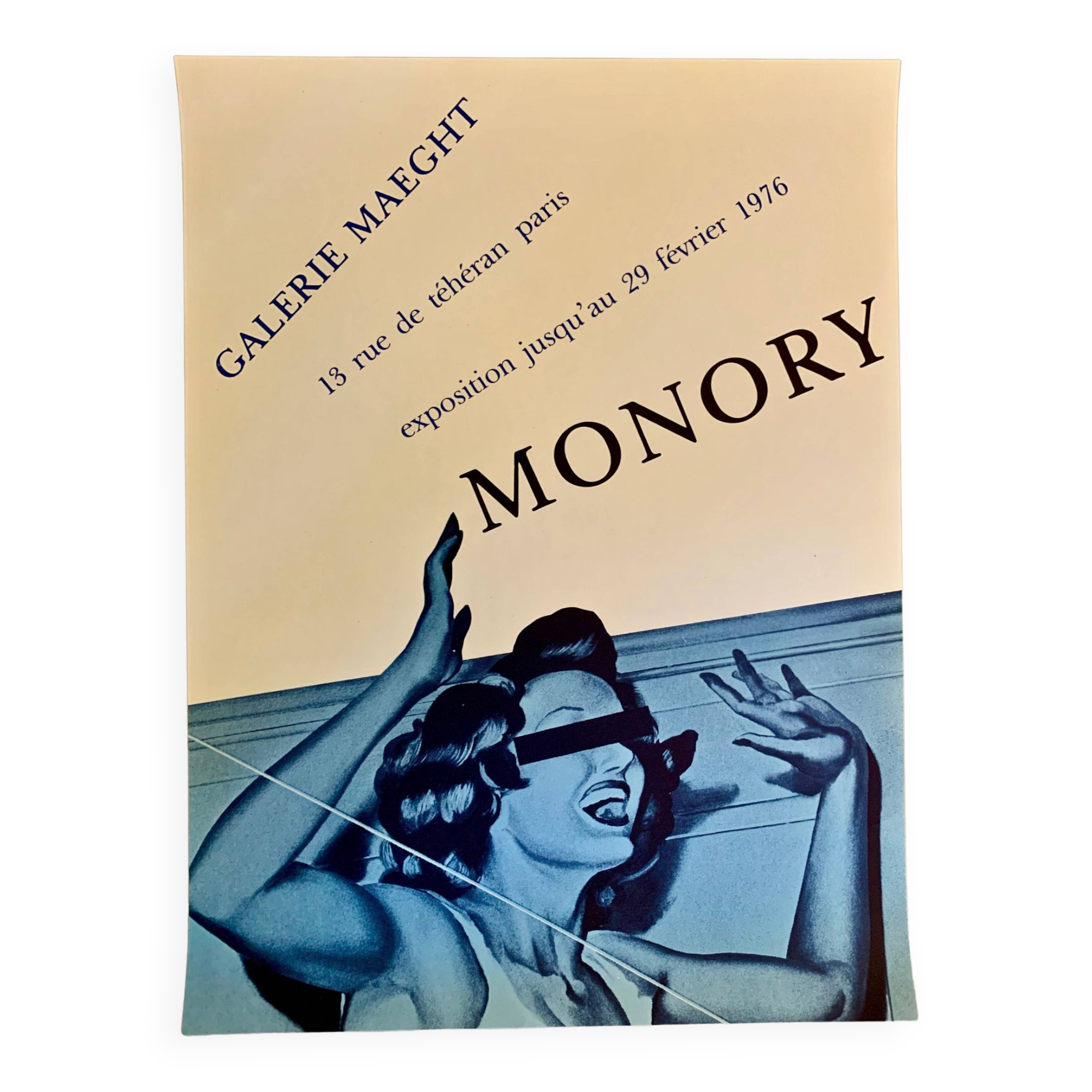 ART GALLERY poster by Jacques MONORY “OPERAS GLACES” for Galerie MAEGHT