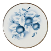 Dessous de plat rond en faïence et métal années 30 ou 40