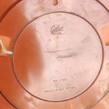 Round smoked gilac mirror vintage 1970