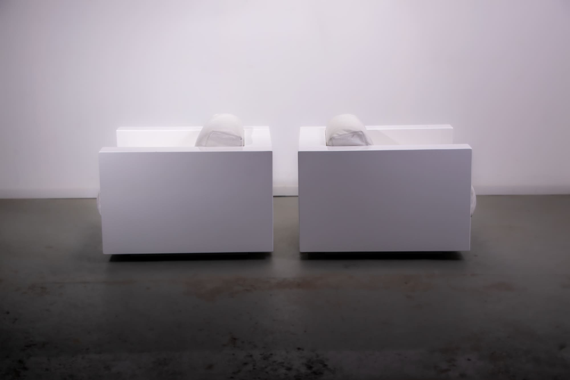 Saratoga armchairs by Lella and Massimo Vignelli for Poltronova